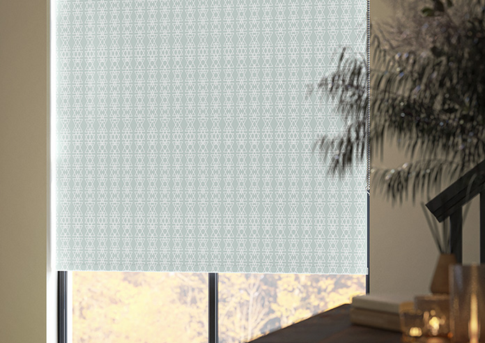 Geometric Stripe, Green - Twist&Fit Roller Blind - Image 5